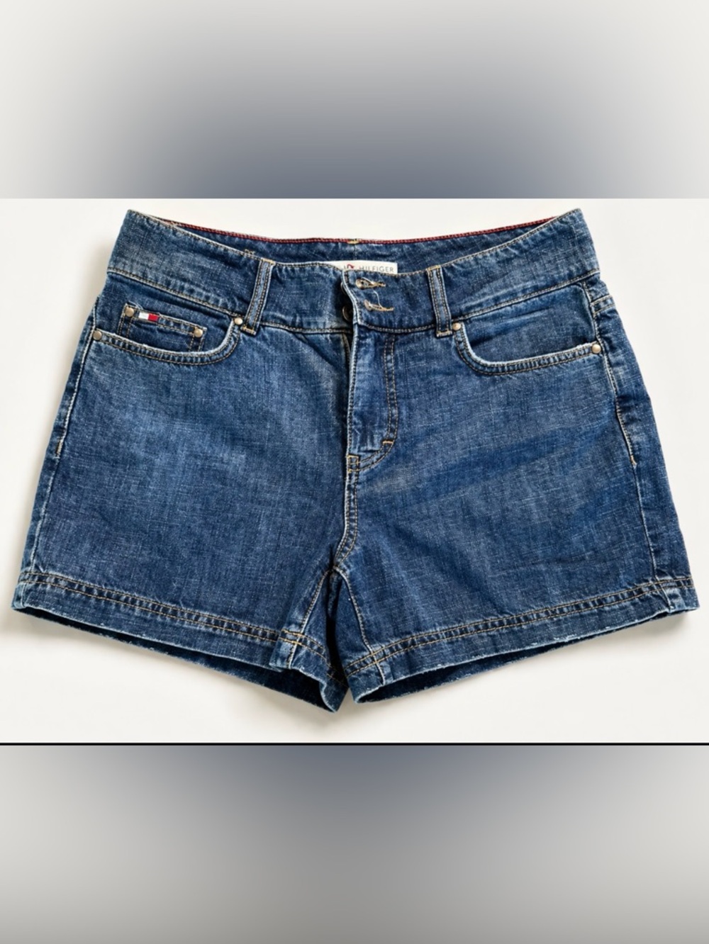 Tommy Hilfiger Classic Indigo Denim Jean Shorts Preppy/Y2k‎ vibes Size 8